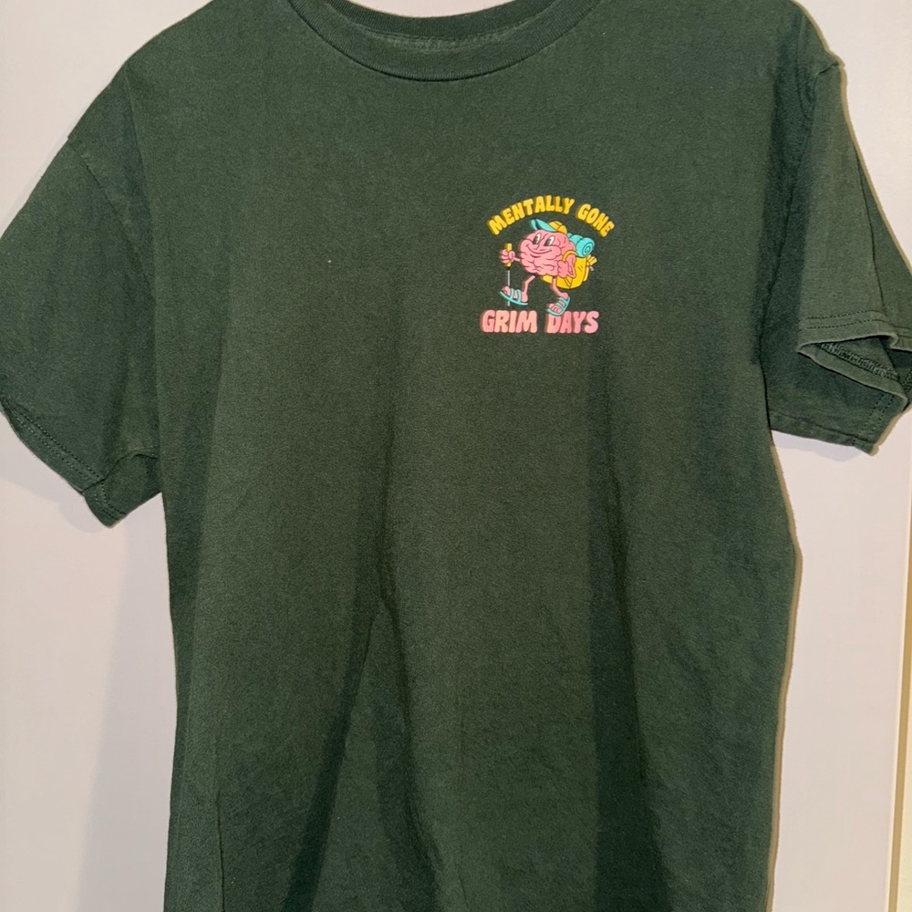 Dark Green Graphic Tee for Men